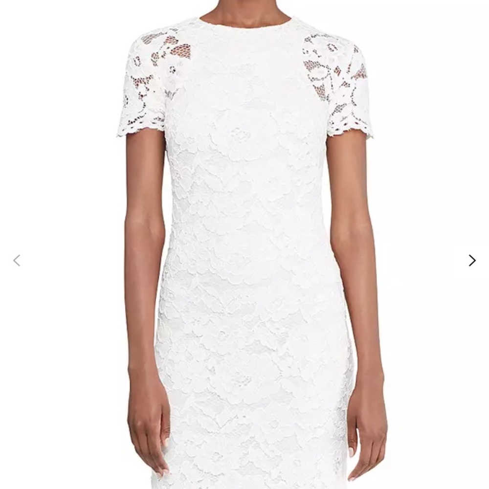 Lauren Ralph Lauren Ivory Lace Sheath Dress